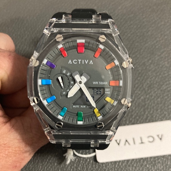 Activa Men's 44.2mm
Watch Black silicon band/clear face Rainbow ACW2100-005 - Picture 7 of 7